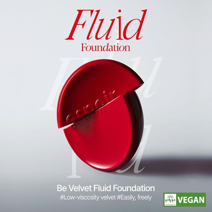 Espoir Be Velvet Fluid Foundation #20 Vanilla 1.05oz | Luxurious Velvet Finish | Thin, Dense Coverage Matte Foundation | Long-Lasting Hydrated Radiance Liquid Foundation | Korean makeup Foundation-Velvo Beauty