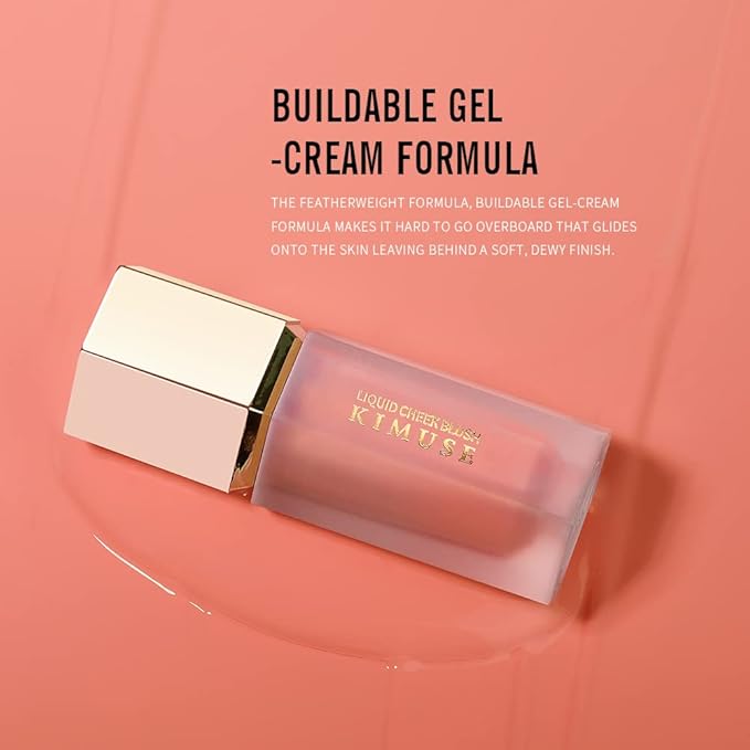 KIMUSE Soft Cream Blush Makeup, Liquid Blush for Cheeks, Weightless, Long-Wearing, Smudge Proof, Natural-Looking, Dewy Finish-Velvo Beauty