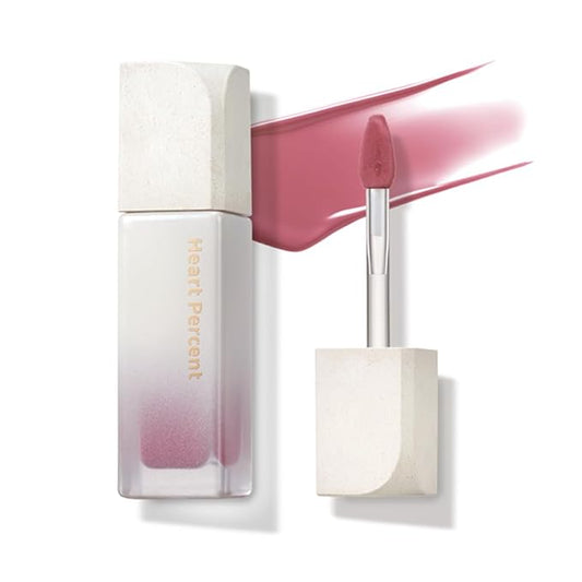 Heart Percent Dote On Mood Pure Glow Tint, Watery & Lightweight Moisturizing Lip Stain Long Lasting Liquid Lipstick 6.8g, #04. Mauve-Velvo Beauty
