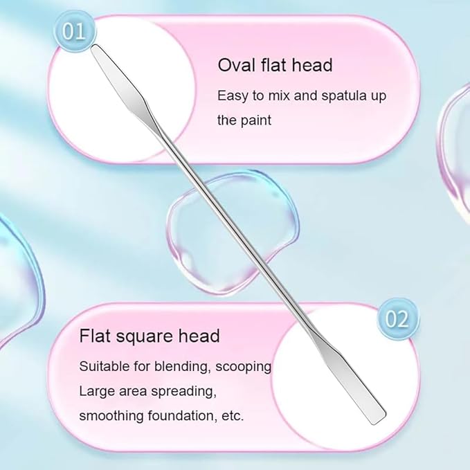 3 Pack Nail Art Palette with 3 Pcs Spatula Makeup Tray Foundation Mixing Palette Professional Cosmetic Stiring Tools for Women and Girls Liquid Foundation Lipstick Concealer-Velvo Beauty