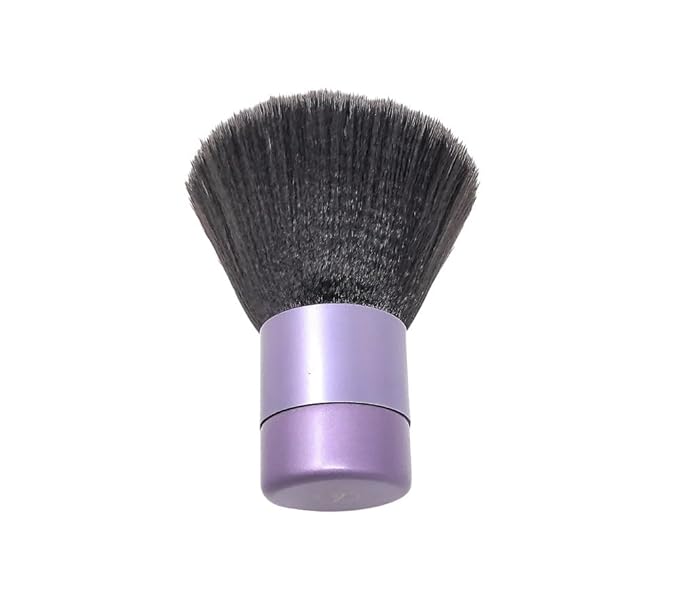 Luxurious and Large Ultra Soft Fluffy Powder Brush, Multipurpose Face, Body, Barber and Beauty Tool, with wooden base Soft Kabuki Brush by BevyGold (Violet)-Velvo Beauty