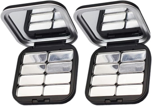 Beaupretty 2pcs Empty Lipstick Palette DIY Lipstick Lip Balm Blusher Containers Refillable Makeup Eyeshadow Storage Case Box with Mirror-Velvo Beauty