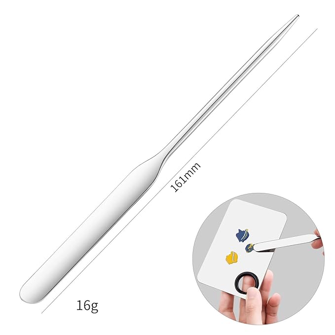 Foundation Spatula, 3-Pack Acrylic Nail Art Palette Oblique Round Head Stainless Steel Makeup Spatula for Woman Professional Facial Makeup Tools Makeup Mixing Palette-Velvo Beauty