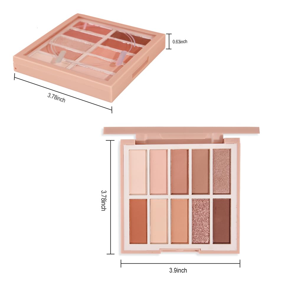Neutral Nude Eye Shadow Palette,Matte Nude Pink Light Color Cream Eyeshadow Palette,Make Up Pallets for Women Natural Eyeshadow for Eyes Long Lasting Naturing-Looking-Velvo Beauty