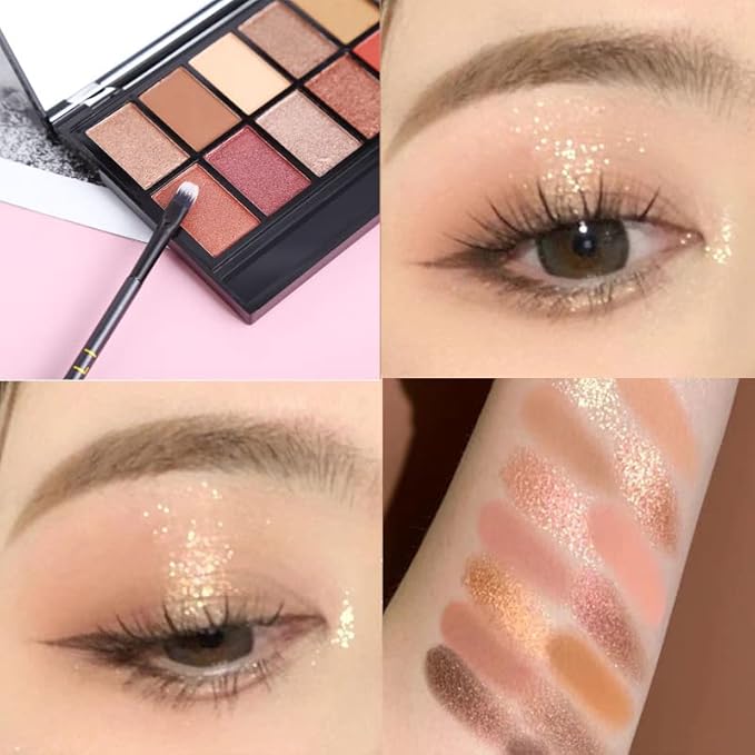 RUIGPRO Pro 16 Shades Eyeshadow Palette + 20 pcs Makeup Brushes Set High Pigmented Naked Nudes Shimmer Matte Metallic Smokey Eye Shadow Soft Synthetic Powder Cream Blending Brush Neutral Pallet-Velvo Beauty