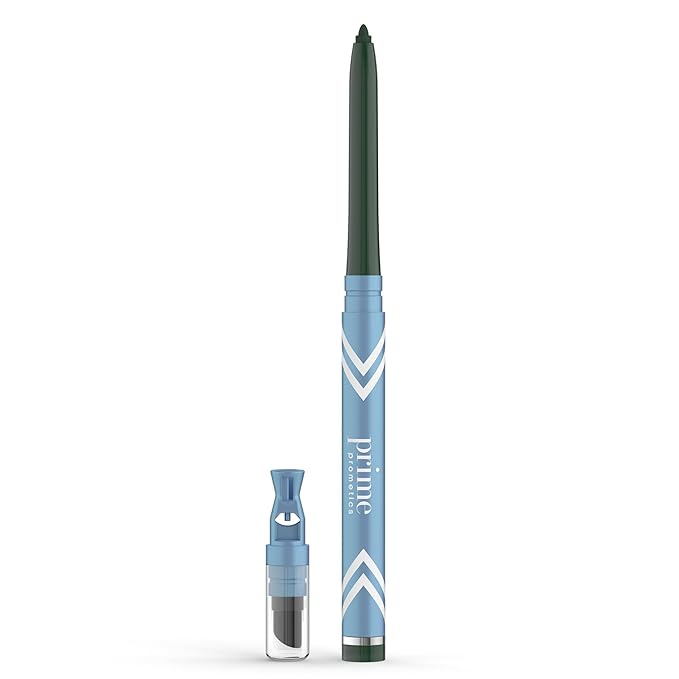 PrimeEyes Glide Eyeliner for Mature Women – Waterproof, Long-Stay and Mess-Proof – Gel Creme Texture, Discreet Sharpener and Effective Smudger (Emerald)-Velvo Beauty
