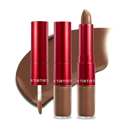 TIRTIR Glide&Hide Blurring Concealer - Creamy texture, Conceals dark circles and wrinkles, Dual formula (liquid tip & balm stick), Long-lasting wear, Korean Makeup, #9N, 0.28 Oz-Velvo Beauty
