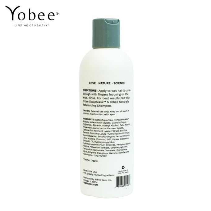 Yobee Naturally Rebalancing Shampoo | Dry, Flaky & Itchy Scalp Care with Para Probiotics, Organic Honey & Turmeric, Vitamin B12 & Oat Extracts | Dandruff & Psoriasis Relief (2 Bottles)-Velvo Beauty