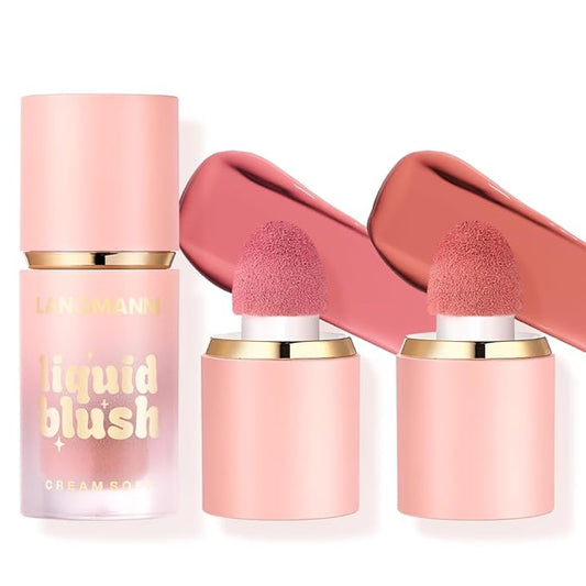 Jolilab Liquid Blush - High Pigment, Long - Lasting, Buildable Color for a Natural Glow(#1+2)-Velvo Beauty