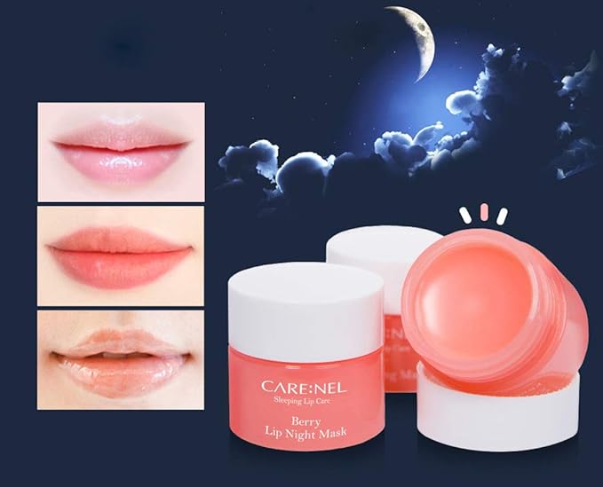 Lip Sleeping Mask 5g (Berry2+Lime1) (3Set) - Lip gloss Cream - Overnight Treatments Lip Balm-Velvo Beauty