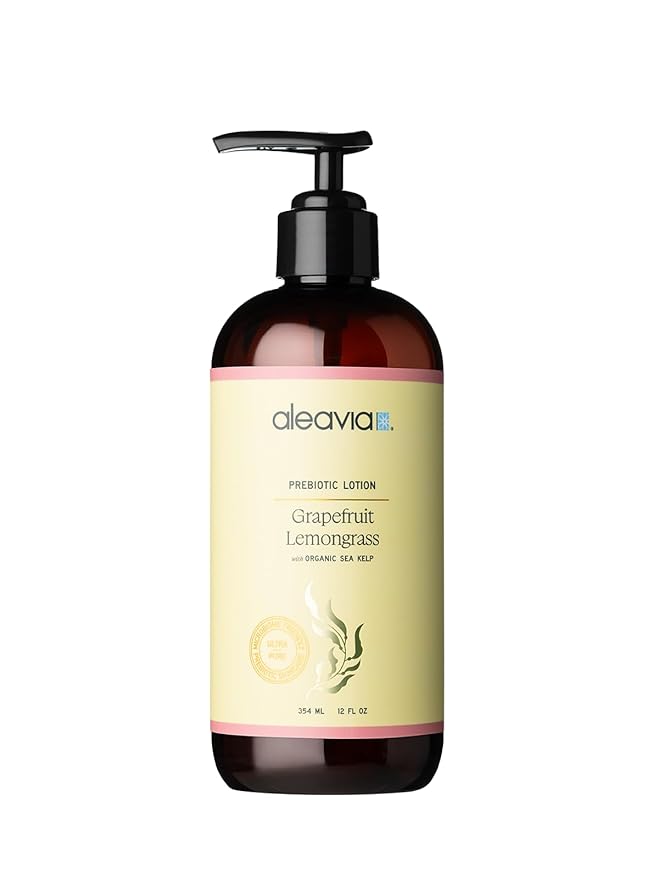 Aleavia Grapefruit Lemongrass Prebiotic Body Lotion – Lightly Scented, All-Natural Moisturizing Body Lotion with Organic Essential Oils – 12 Oz-Velvo Beauty