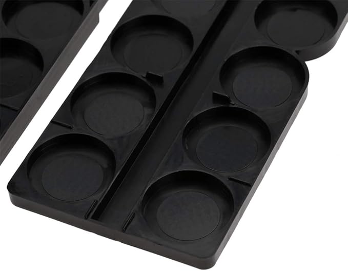 Nail Art Palette, 24 Grid Plastic Nail Art Paint Color Mixing Palette Plate Watercolor Pigment Color Mixing Case Manicure Drawing Tray(Black)-Velvo Beauty