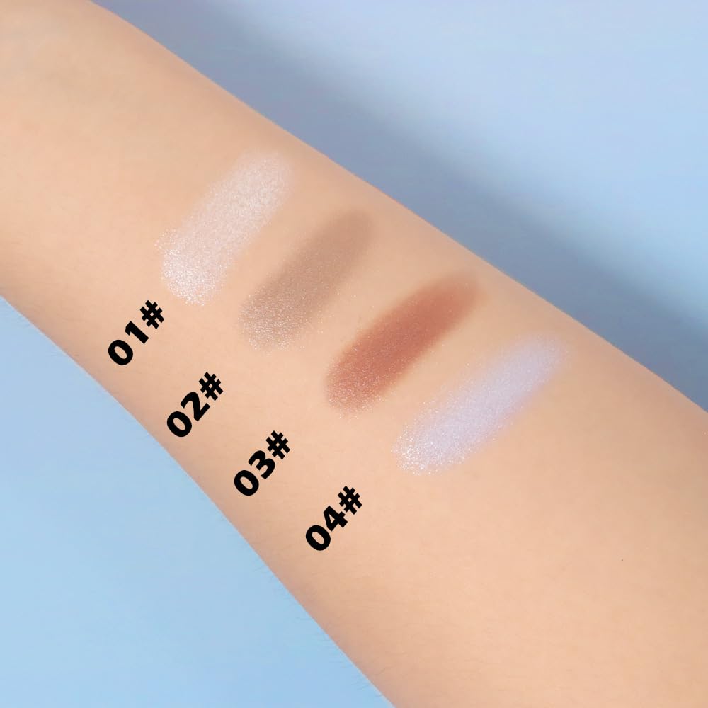 Pearl White Shimmer Single Eye Shadow Palette Makeup with Mirror,eutral Powder Monochrome Eyeshadow for Older Women,Waterproof Long Lasting Naturing-Looking sombras para ojos-Velvo Beauty