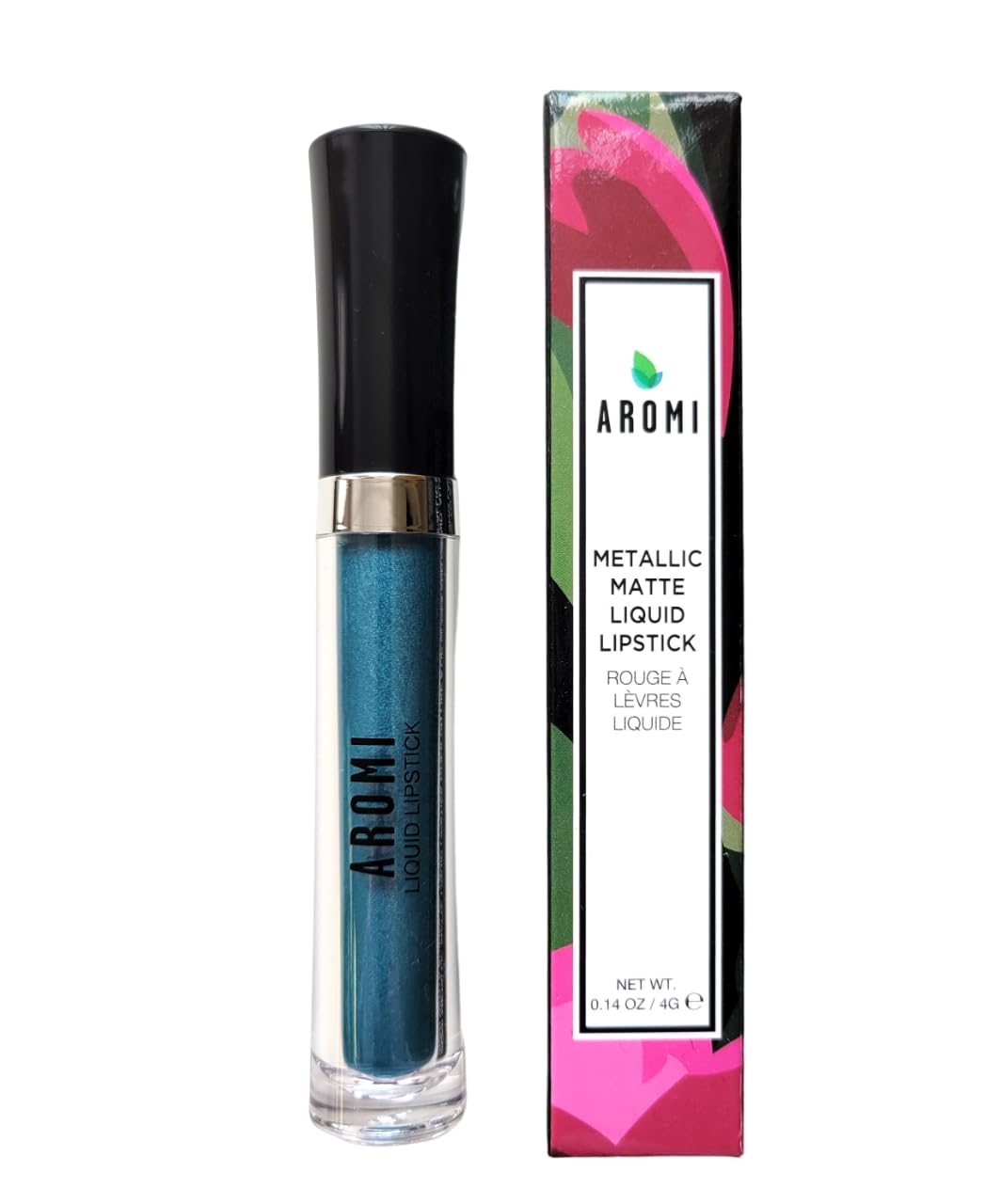 Aromi Teal Blue Metallic Liquid Lipstick | Turquoise, Sea Foam Lip Color with Shimmery Finish, Vegan, Cruelty-free, Long-lasting, Smudge Proof (Arctic Teal)-Velvo Beauty