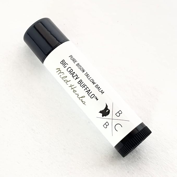 Pure Bison Tallow Lip Balm, Wild Herb, (5 pack) - Rosemary & Lavender, Moisturizing, Non-Habit Forming-Velvo Beauty