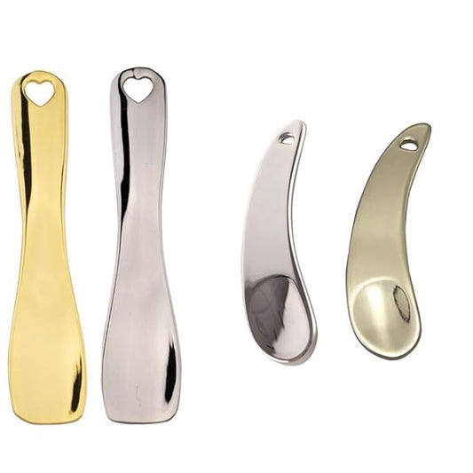 4Pcs Metal Cosmetic Spoon,Reusable Mini Zinc Alloy Facial Cream Cosmetic Spoon Applicator for Beauty Mixing Skincare Cream Lotions Eye Cream-Velvo Beauty