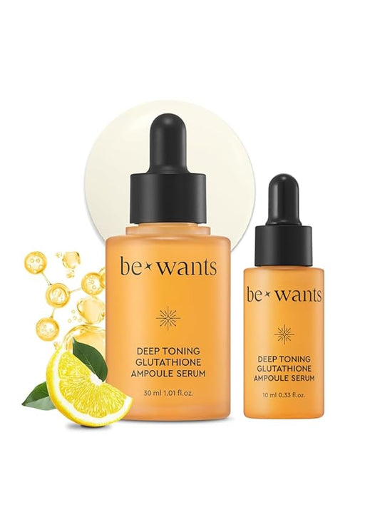 Bewants Deep Toning Glutathione Ampoule Serum | Korean Skincare with Vitamin C & Calendula Extract Oil, 1.01 fl.oz + 0.33 fl.oz (2 Pack)-Velvo Beauty