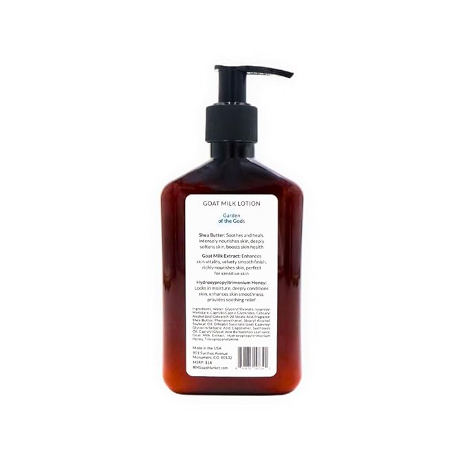 Goat Milk Lotion, Garden of the Gods Fragrance, Hydrating Lotion for Men & Women With Nourishing Goat Milk, Shea Butter, Sunflower Oil & Aloe, Spring Clover & Tender Greens Scent, 9 Oz-Velvo Beauty