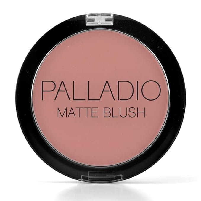 Palladio Matte Blush, Brushes onto Cheeks Smoothly, Soft Matte Look and Even Finish, Flawless Velvety Coverage, Effortless Blending Makeup, Flatters the Face, Convenient Compact, Peach Ice-Velvo Beauty
