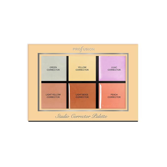 Profusion Cosmetics Studio Corrector Palette for Radiant, Even Skin Tone, Raise Your Makeup Routine and Reduce Redness, Dark Circles, and Other Imperfections to Achieve Flawless Skin-Velvo Beauty