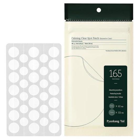 Pyunkang Yul PKY Calming Clear Spot Patch (Intensive Care)165 count Ultimate Hydrocolloid Acne Spot, Pimple, Blemishes & Zit Covering, 2 Sized Adhesive Equal Skin Care, Korean Skin Care-Velvo Beauty