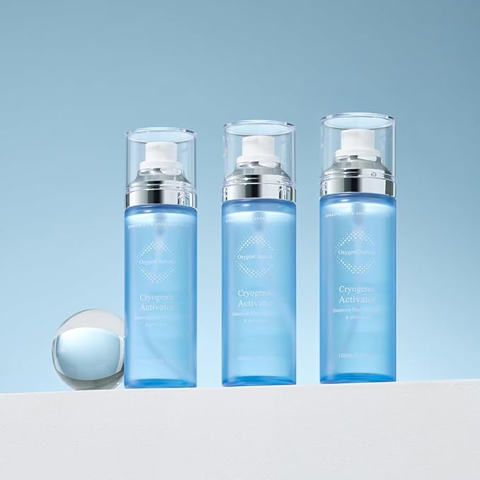 Cryogenic Activator (100ml / 3.38oz) – Facial Mist Toner for Hydrating, Soothing, and Cooling, Naturally Derived Deep Sea Water with Pure Oxygen, Suitable for All Skin Types-Velvo Beauty