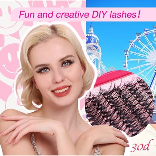 Lash Clusters - Lash Clusters Lash Extension 0.07D Cluster Eyelash Extensions Eyelash Clusters Lashes Clusters Eyelash Extension No Lash Glue Included-Velvo Beauty