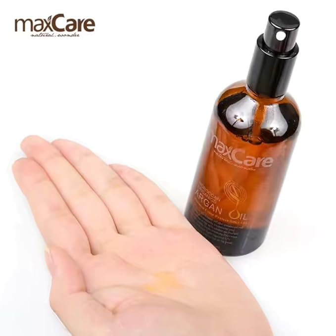 MaxCare Moroccan Argan Oil Hair Serum – Color Protect & Nourishing Treatment for Frizz Control, Shine & Heat Protection, 100ml – Lightweight, Non-Greasy, Sulfate-Free-Velvo Beauty