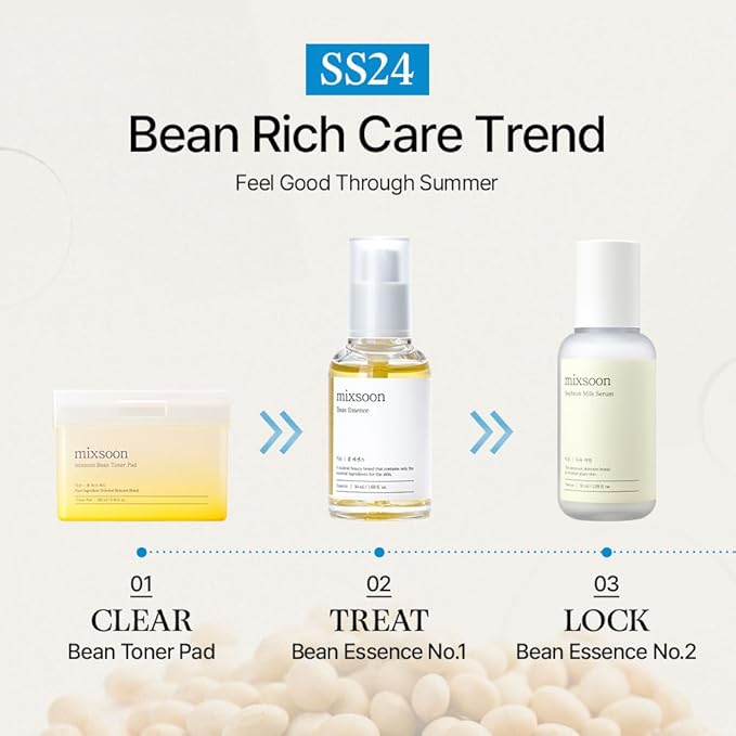 mixsoon Bean Essence, Vegansnail, Exfoliating Essence for face, Hydrating Korean Skin Care,Glassskin 1.69 fl.oz/50ml-Velvo Beauty