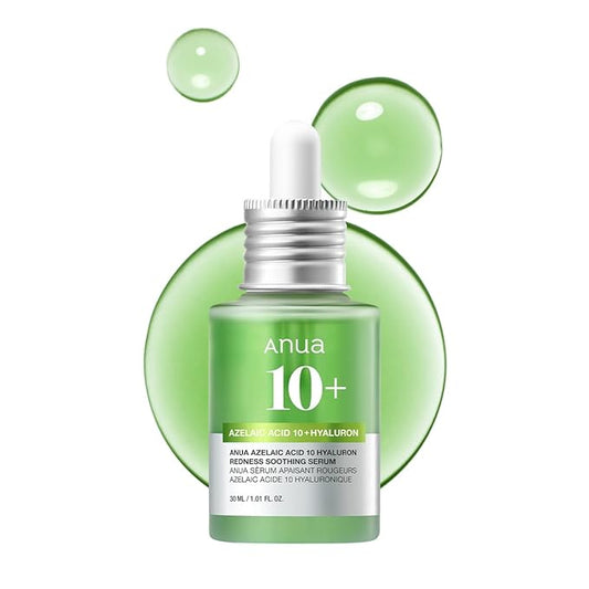 Anua Azelaic Acid 10 Hyaluron Redness Soothing Serum, Facial Serum for Sensitive skin, Hyaluronic Acid, Niacinamide, Spot Care, Natural Color, Vegan, Korean Skincare (30ml/ 1.01 fl oz.)-Velvo Beauty