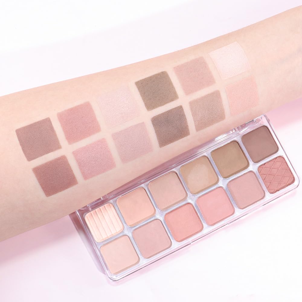 AMY'S DIARY 12Color Light Pink Purple Eyeshadow Palette, Long-Lasting, and Highly Pigmented. Elevate Your Eye Makeup– Unleash Your Unique Style (08#)-Velvo Beauty