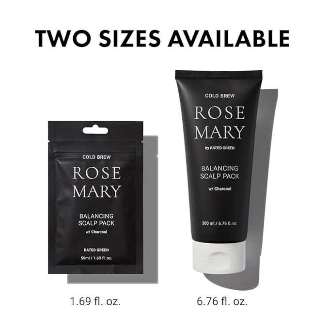 RATED GREEN Cold Brew Rosemary Balancing Scalp Pack w. Charcoal | Detoxifying and Deep Conditioning Care For Oily, Flaky Scalp | Silicone-Free, Korean Vegan Formula | 1.69 fl oz (Pack of 5)-Velvo Beauty