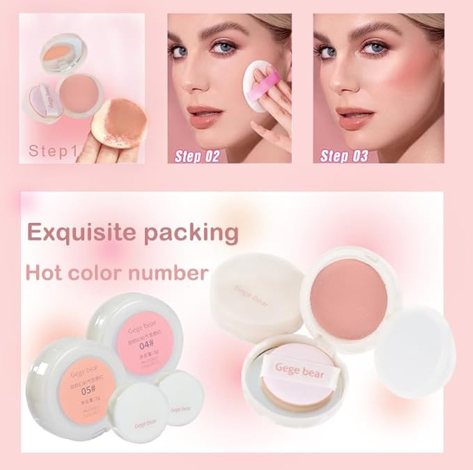 Silky Matte Blush,Blush Powder for Cheeks,Long-Lasting, Natural Look, Powder Blush Palette, Complements All Skin Tones-Velvo Beauty