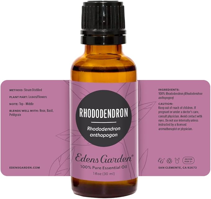 Edens Garden Rhododendron Essential Oil- 100% Pure Premium Grade, Undiluted, Natural, Therapeutic, Aromatherapy, The Best for Diffuser, Skin, Face, Hair 30 ml (1 fl oz)-Velvo Beauty