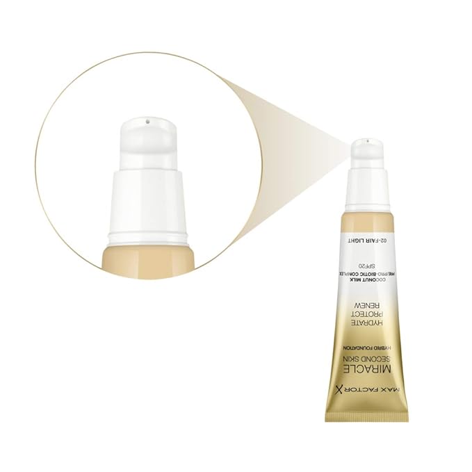 Max Factor Miracle Second Skin Hydrating Foundation, Fair-Light - 30 ml-Velvo Beauty