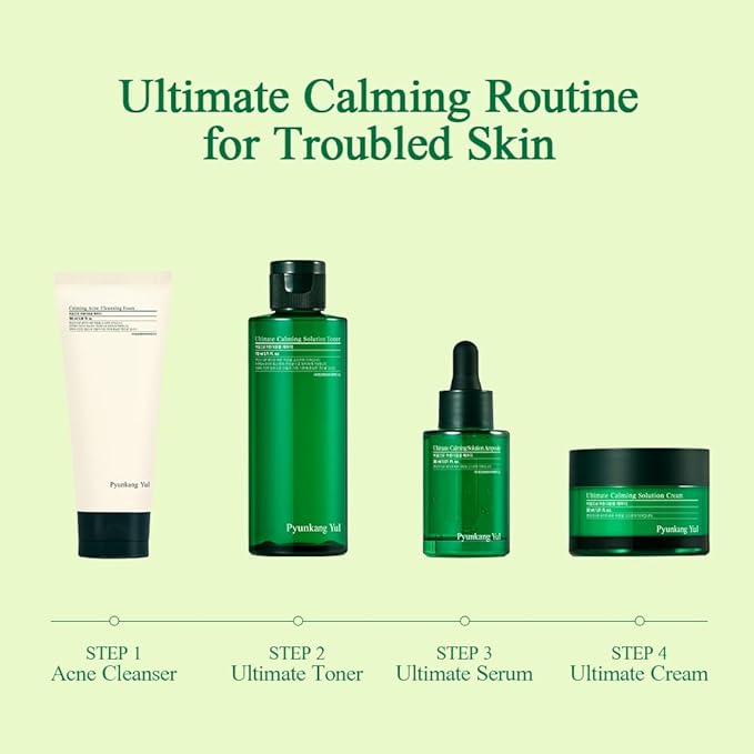 Pyunkang Yul PKY Ultimate Calming Solution Ampoule for Sensitive Skin with Patented Ingredients, Serum Intensely Calms & Soothes Redness with Cica & Tea Tree, Korean Skincare (1.01 Fl. Oz, 30ml)-Velvo Beauty