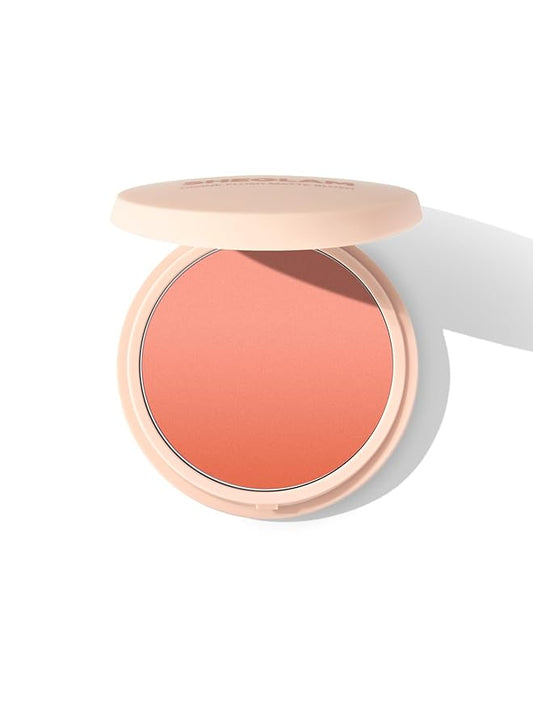 SHEGLAM Divine Flush Matte Blush Powder - Highly Pigmented, Non-Fading, Long Lasting, Lightweight, Natural Face Makeup - Tangerine-Velvo Beauty
