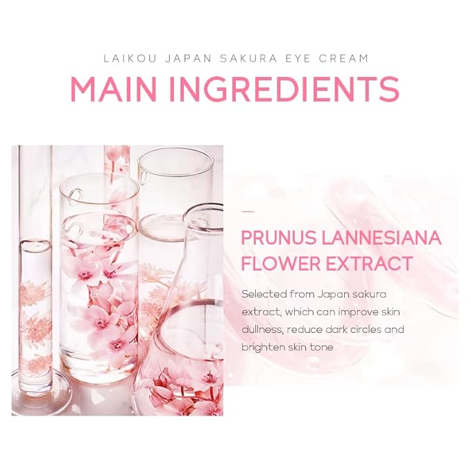 AKARY Sakura Eye Cream, Under Eye Cream to Reduce Dark Circles, Bags, Puffiness, Hydrate Undereye Area, Skincare Eye Cream with Hyaluronic Acid for All Skin Types-Velvo Beauty