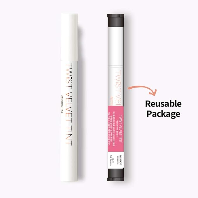 PASSIONCAT Long Lasting Lip Stain for Lips and Cheek Tint | High Pigment Color | lightweight Matte Finish | Weightless | Full Coverage | Twist Velvet Tint #11 (No.11)-Velvo Beauty