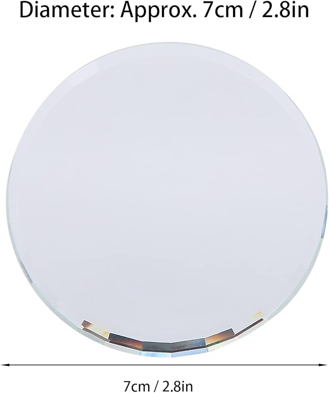 Nail Art Palette, DIY Nail Art Palette Nail Color Mixing Palette Nail Art Manicure Display Drawing Tool Nail Art Plate False Nail Mirror Glass Display Board for Manicure Makeup Paint Art(white)-Velvo Beauty