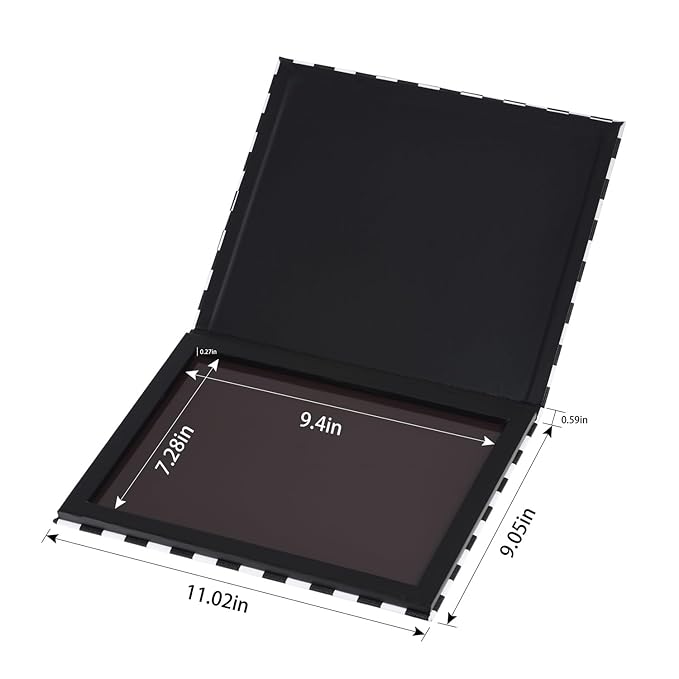 Extra Large Magnetic Palette Checkered Black Empty Makeup Palette for Eyeshadow Lipstick Blush Powder-Velvo Beauty