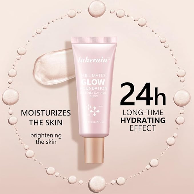 Full Match Glow Foundation, Enhance Foundation Natural Glow, Professional Coverage for a Flawless Look (Deep, Large)-Velvo Beauty