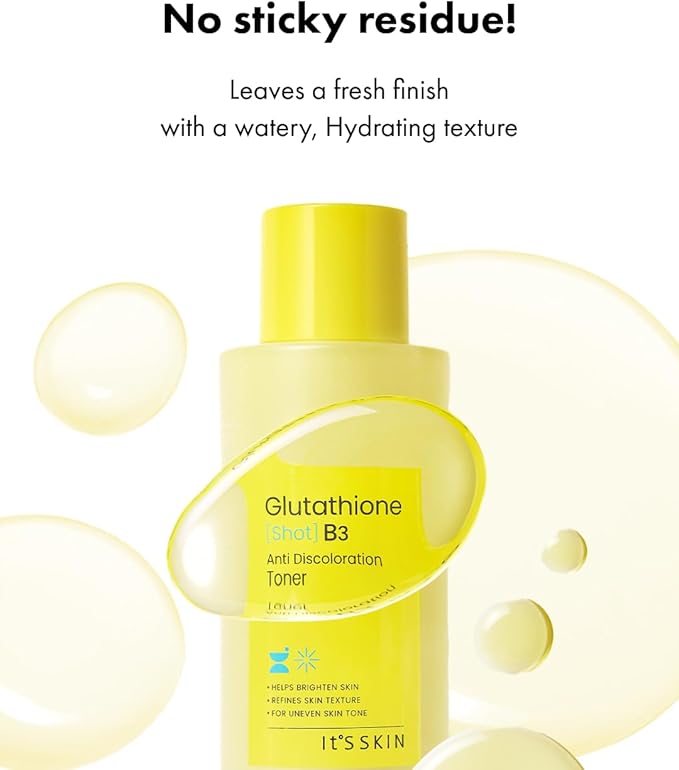 It'S SKIN Glutathione Shot B3 Toner 4.05 Fl Oz, 99% Pure Glutathione, Deep Hydration & Skin Texture Care, Fast-Absorbing for Daily Toner, Korean Skincare-Velvo Beauty