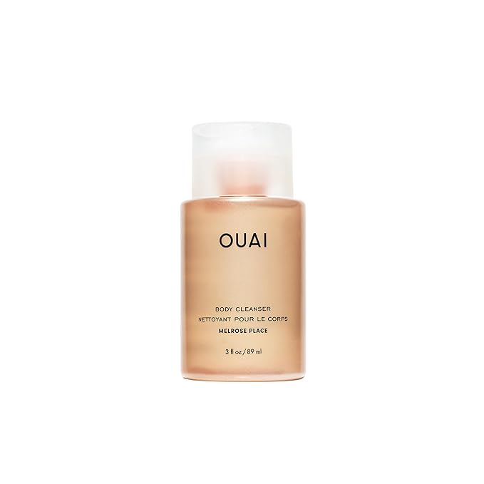 OUAI Body Cleanser Travel Size, Melrose Place - Foaming Body Wash with Jojoba Oil & Rosehip Oil to Hydrate, Balance & Soften Skin - Paraben, Phthalate, Sulfate Free Skin Care Products (3 Fl Oz)-Velvo Beauty