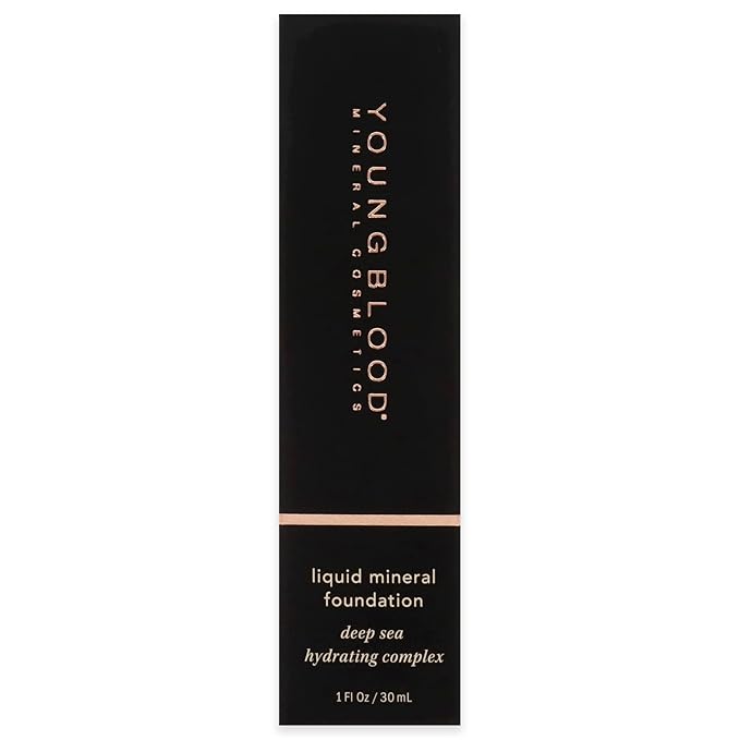 Youngblood Liquid Mineral Foundation, Sun Kissed | Lightweight, Dewy Full Coverage Makeup for Dry Skin | Poreless, Flawless Tinted Glow | Vegan, Cruelty Free, Gluten-Free-Velvo Beauty