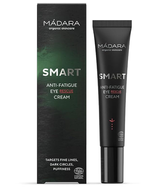 MÁDARA Organic Skincare | SMART Anti-Fatigue Eye Rescue Cream - 15 ml, With a Smart Antioxidant Complex, Natural Aescin And Caffeine, 100% Natural Origin, Vegan, Ecocert Certified-Velvo Beauty