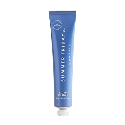 Summer Fridays Jet Lag Mask Mini - Hydrating Face Moisturizer + Mask - Enriched with Hyaluronic Acid, Niacinamide, Glycerin + Antioxidants Helps Nourish Skin for a Renewed + Radiant Complexion (1 Oz)-Velvo Beauty