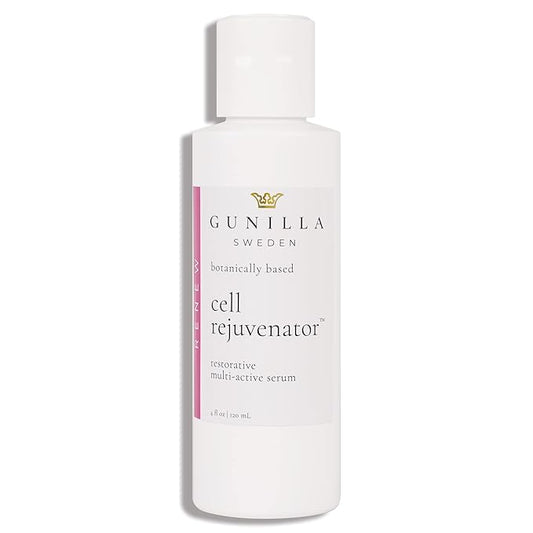 GUNILLA Cell Rejuvenator | Plant-Based Anti-Aging Facial Serum | Hydrates, Firms & Smooths for Radiant Skin | With Collagen, Elastin, Ginseng & Vitamins A, B, C & D | Vegan, Spa-Grade Skincare 4oz-Velvo Beauty