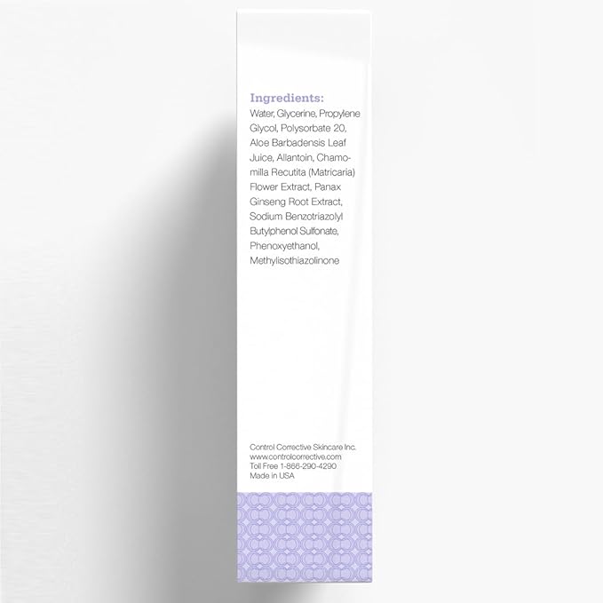 Control Corrective Sensitive Skin Tonic with Aloe, 6.7 Fl Oz - Calms Overstimulated Or Reddened Skin Types, Soothing & Sedating with Aloe Vera & Chamomile Extracts, Refreshing, Relaxing, Replenishing