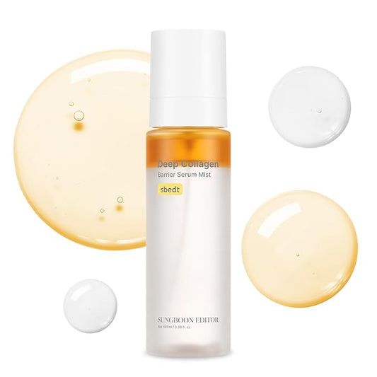 SUNGBOON EDITOR Deep Collagen Barrier Serum Mist | Real Collagen, Multi Peptides, Hydration, Wrinkle Care for Dry Skin, Wrinkles, Korean Moisturizer, Korean Skin Care, Glass Skin Mist-Velvo Beauty